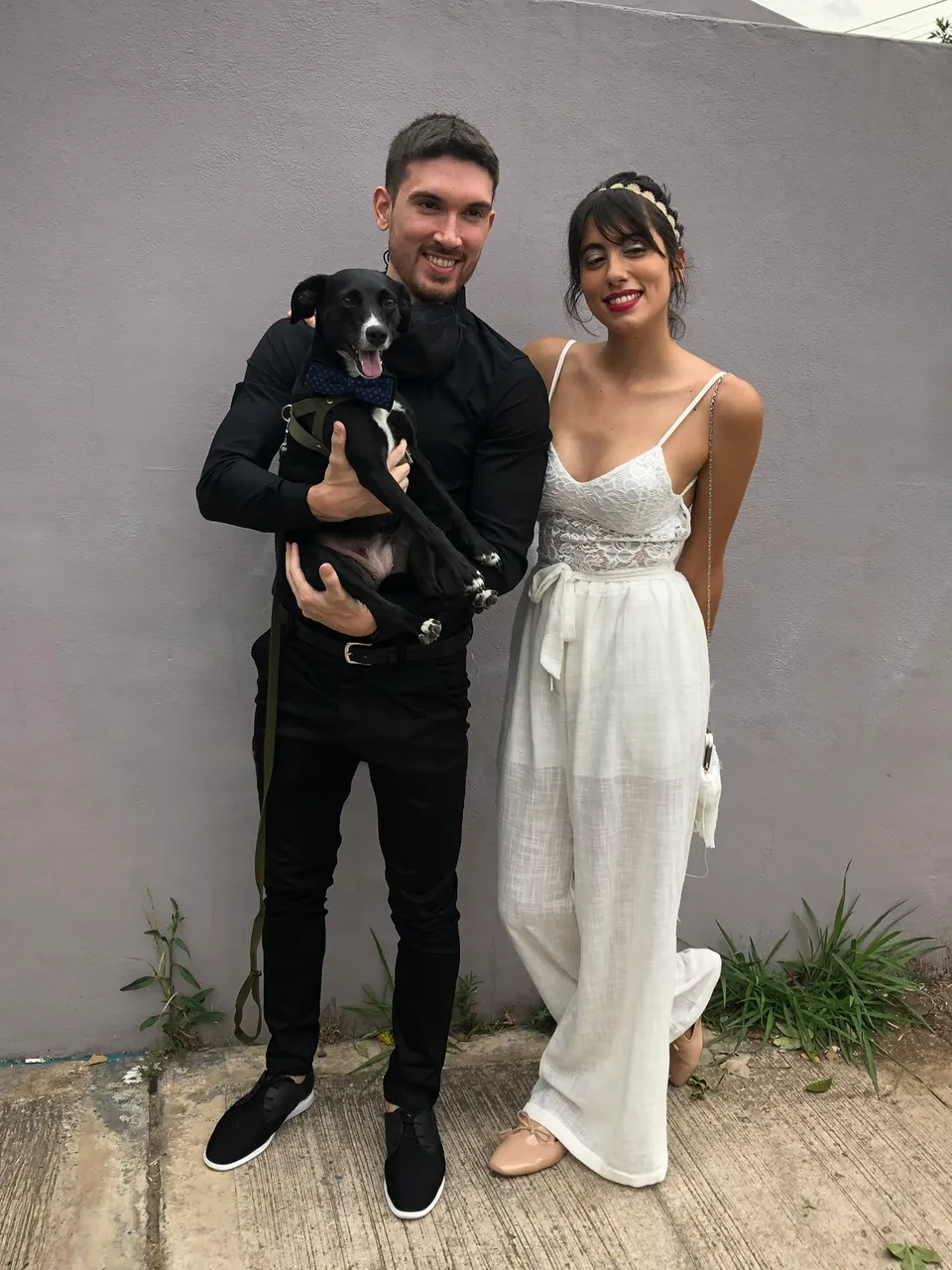 Mariana y Julián celebrando juntos